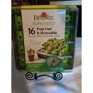 SuperSeed Indoor Grow Kit: 16 XL Cell Seed Starting Tray for Deep-Rooted Plants